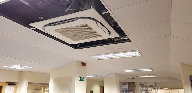 The ceiling units installed by Kimpton Air conditioning Bangor