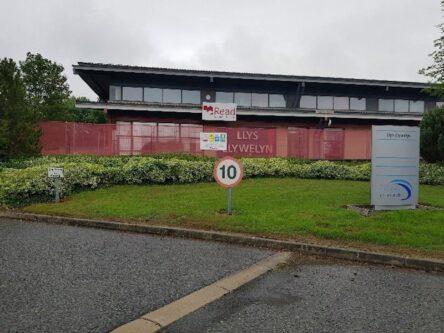Outside the new Welsh Ambulance Service HQ