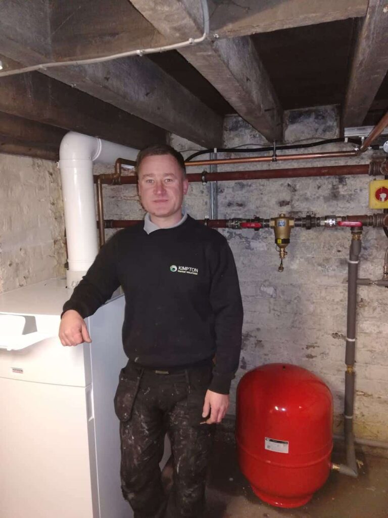 Tony McGeagh at Christchurch Wallasay with the newly installed boiler