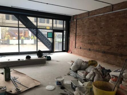 Kimpton Electrical team and a retail installation