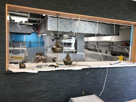 Final prep in the kitchen area at Carden Park Spa