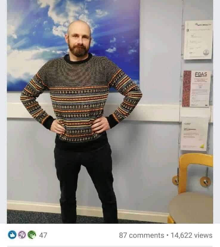 Matt Breakwell on Linkedin with his normal Jumper