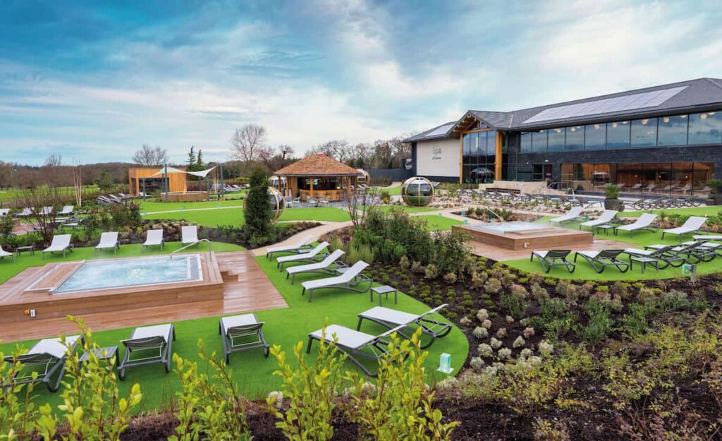 The stunning Spa Garden at Carden Park Spa with HVAC by Kimpton