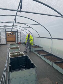 The poly tunnels are clear and ready to go Kimpton CSR