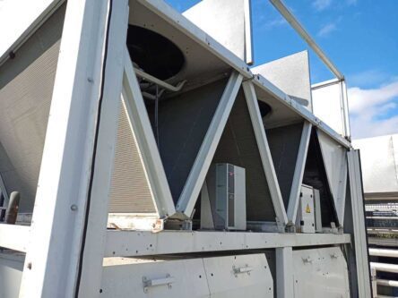The faulty chiller coils ready for replacement