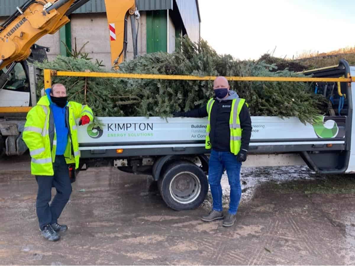 Scott Bennett and Steve Loughran of Kimpton on the Christmas Tree Collection for Nightigale House 1