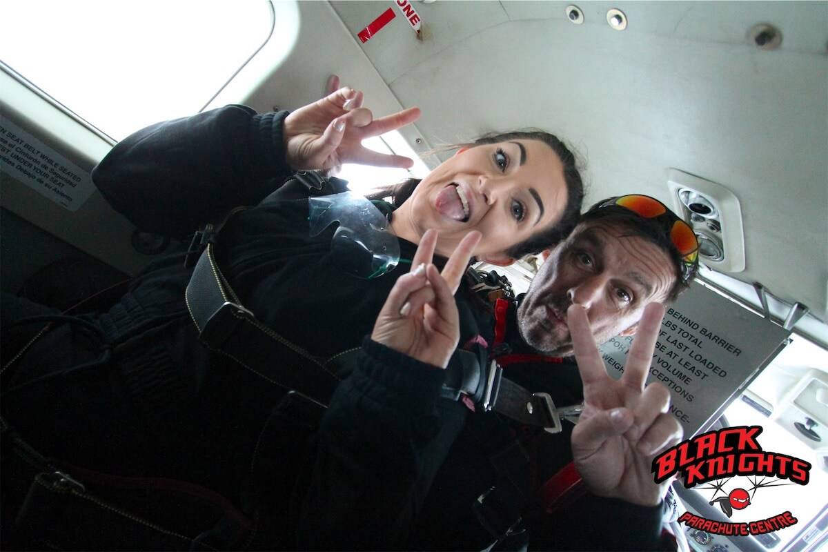 Crazy skydive face for Megan Swanick of Kimpton