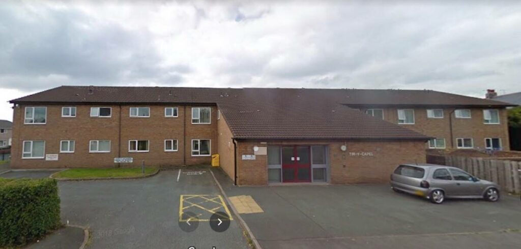 Existing frontage of Tir Y Capel with new Mechanical Services by Kimpton