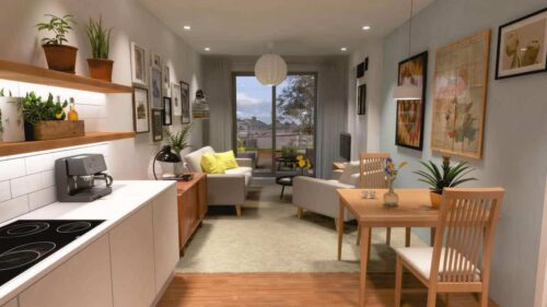 Tir Y Capel new apartment designed by Ellis Williams Architects. Mechanical services by Kimpton