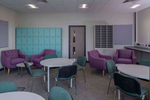 More common spaces Queensferry PRU with M&E inc all renewable technology by Kimpton for Kier Construction