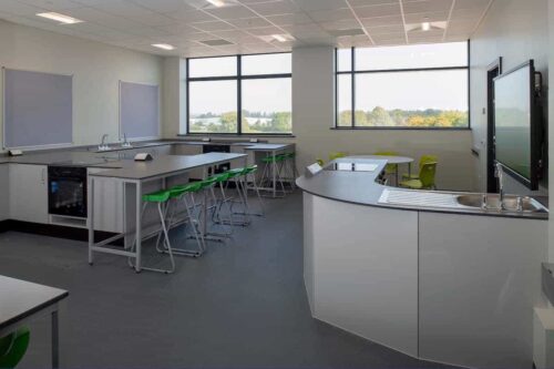 More science lab at Queensferry PRU with M&E inc all renewable technology by Kimpton for Kier Construction