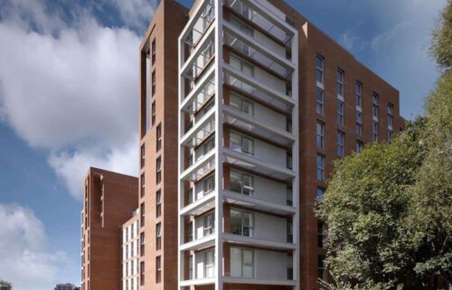 Ducie Court student accommodation in Manchester with M and E by Kimpton