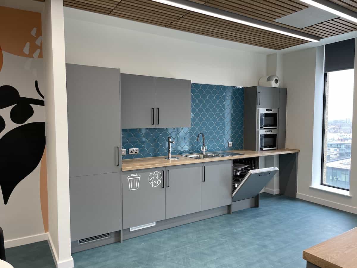 Kitchen installation for Capital Building floor 9 by Kimpton