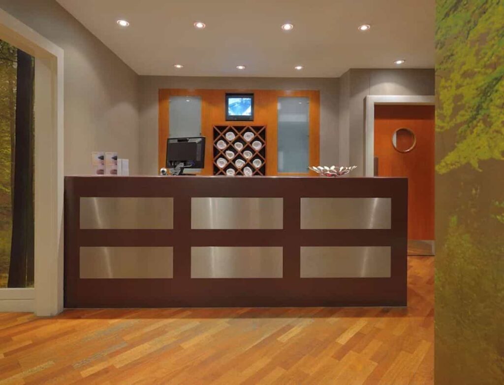 Spa Reception at Radisson Blu Liverpool with HVAC maintenance by Kimpton Wirral