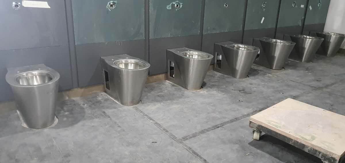 Im a Celebrity Jungle Challenge with plumbing by Kimpton Ladies toilets in build