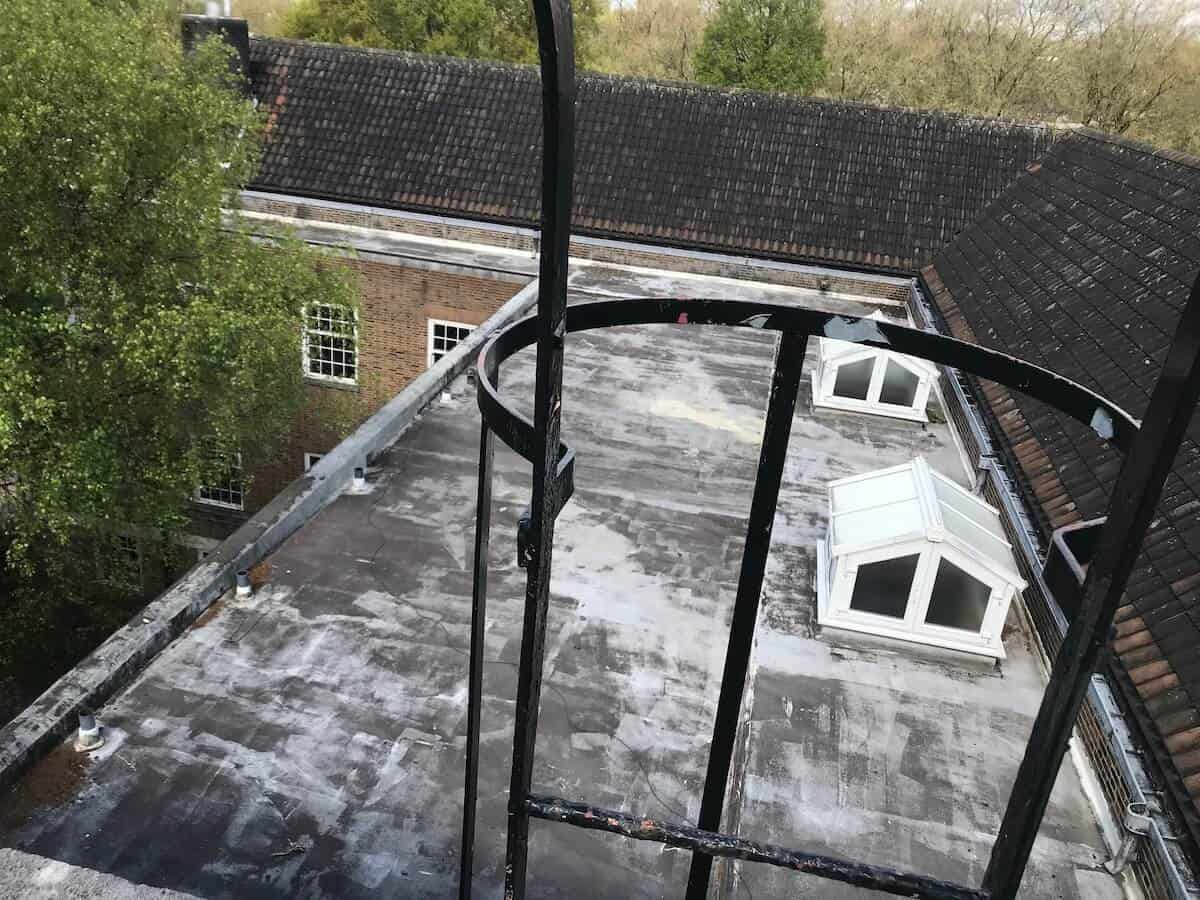 Roof space ready for the install of the heat pumps and pipework