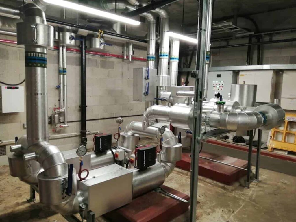 new pump sets within the plantroom