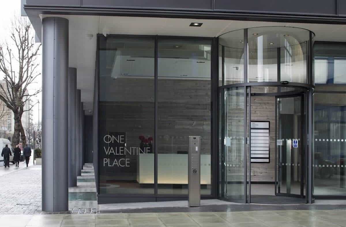 Entrance off Blackfriars Road to 1 Valentine place with mechanical and electrical by Kimpton Liverpool