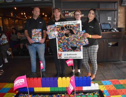 The Kimpton team having completed the Lego Walk of Pain as part of the Kimpton Liverpool CSR Programme