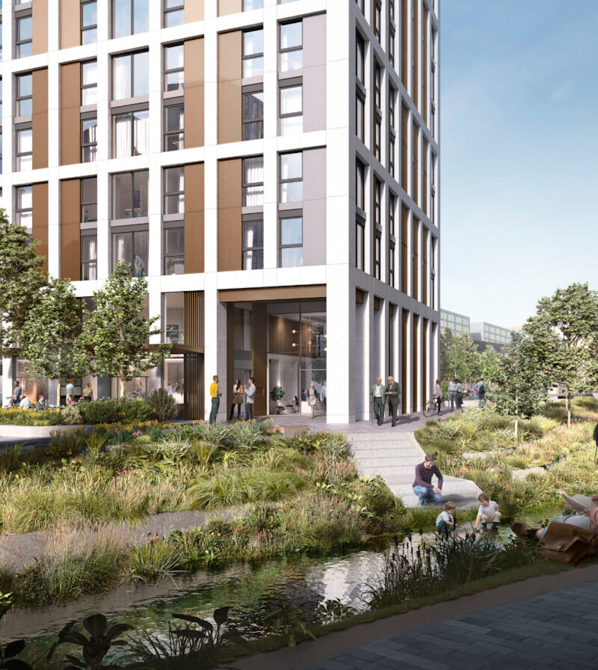 Side view of new BTR build at Conington Road Lewisham with Mechanical Services London by Kimpton