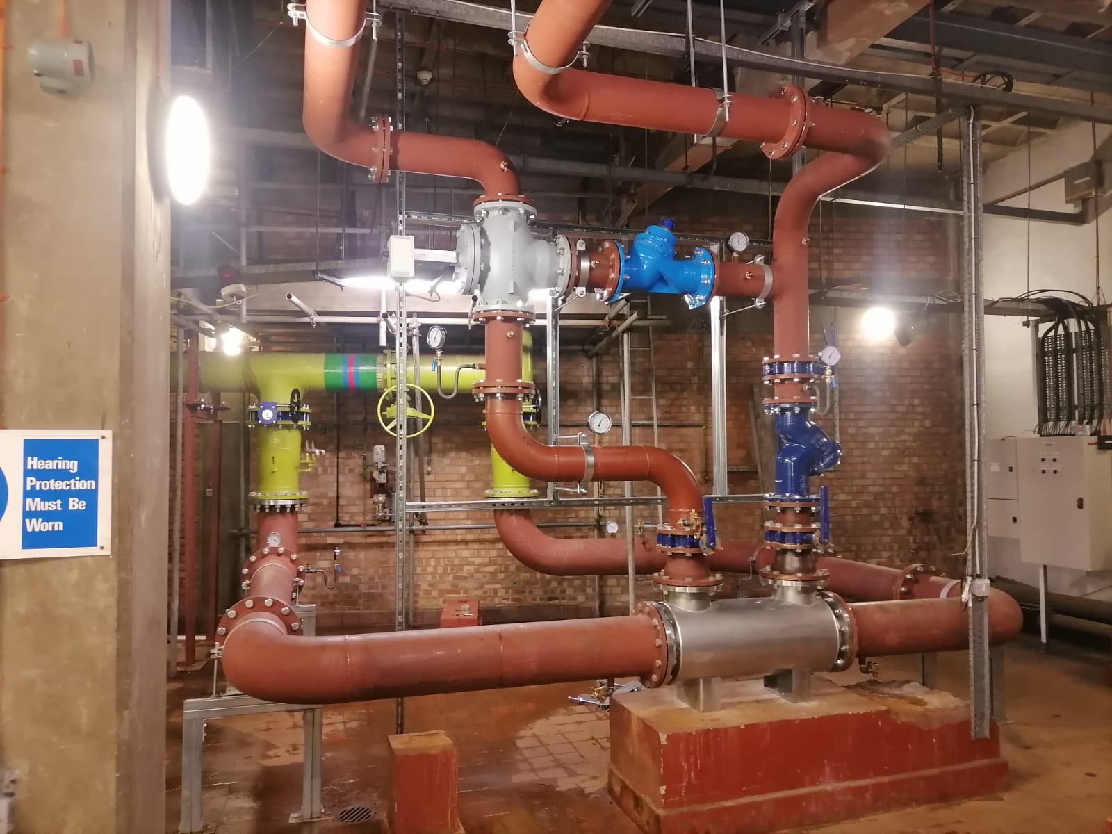 Alternative view of completed work after pipe freezing