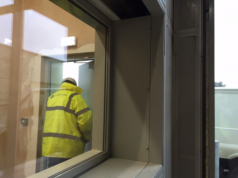 7 One of the viewing windows within the unit