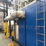 The completed acoustic barrier showing ducted exhaust