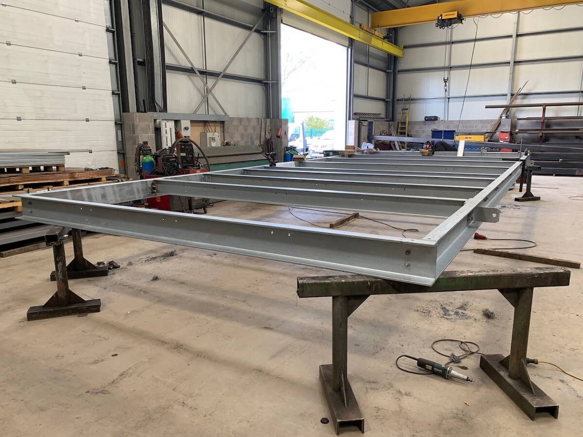 base is made up and ready to build up for the acoustic plant room