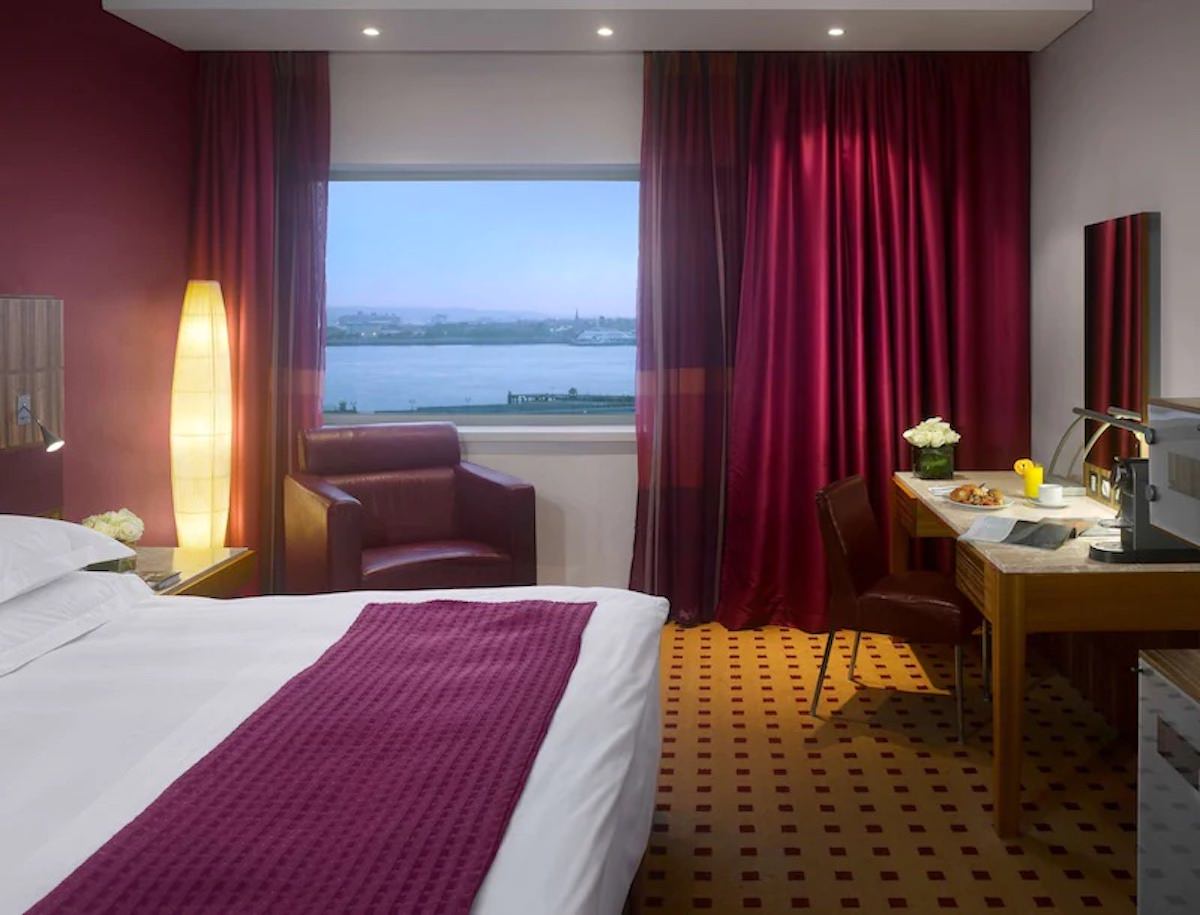 bedroom 2 with river view at Radisson Blu Liverpool with HVAC maintenance by Kimpton Wirral