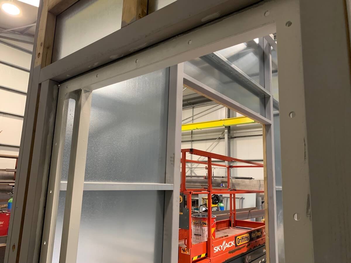 door detail of the acoustic plant room