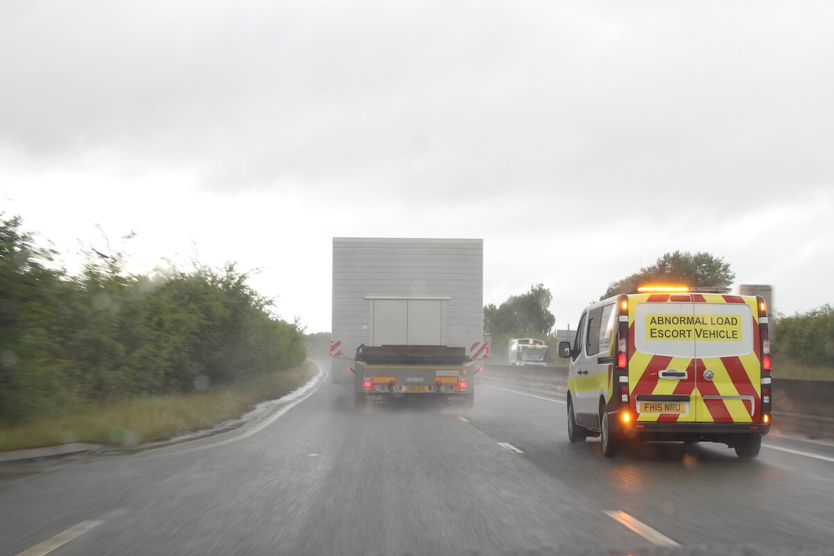perfect weather for delivering the Kimpton acoustic packaged plant room to Aberdeen