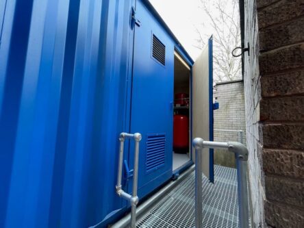 Lead image close up detail of the plant room at Cardinal Newman School Warrington