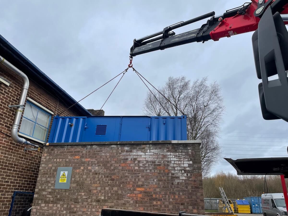 Packaged plant boiler room in its final destination