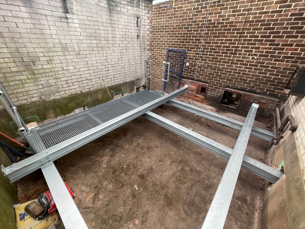 full Steelwork in place for the packaged plantroom to arrive