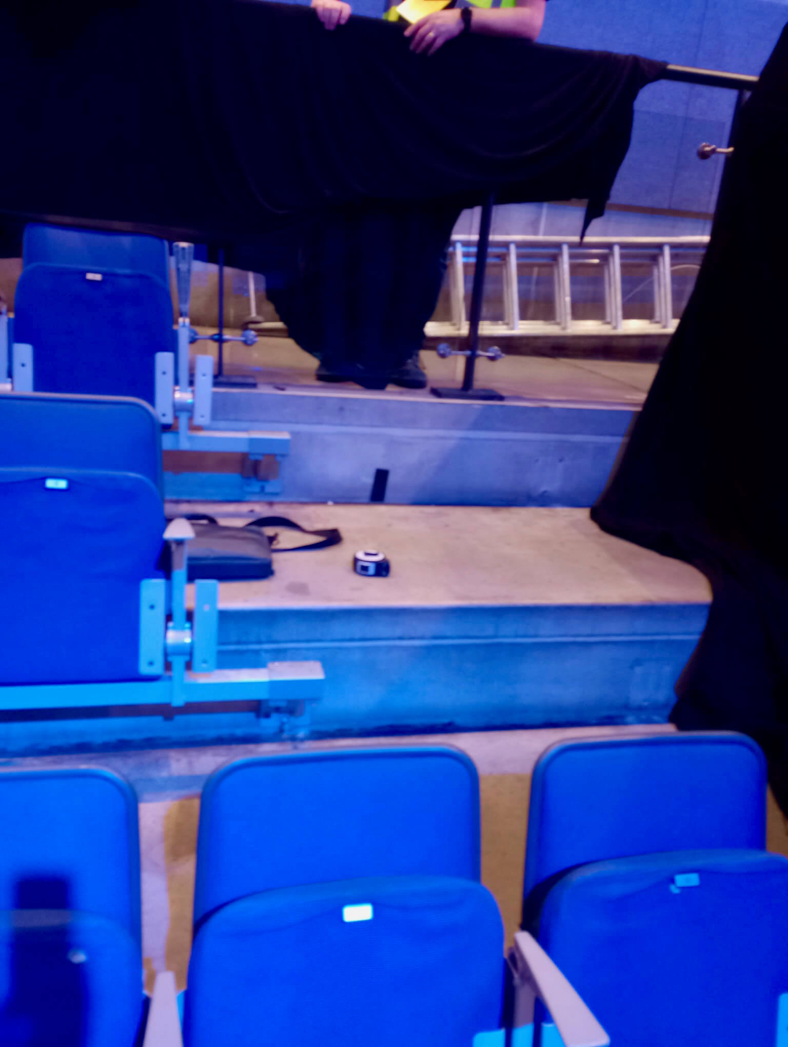 Seat removal for the Judges Gallery at Eurovision Liverpool 2023