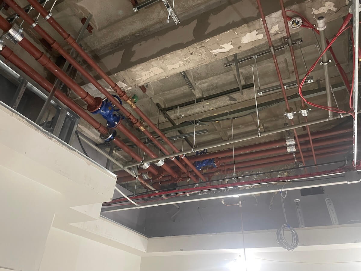 New pipework installed to deliver HVAC CAT A office refurbishment in Liverpool by Kimpton