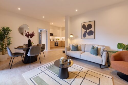 Lead Signal Box Yard BTR scheme three bed living space in Bath with MEP by Kimpton