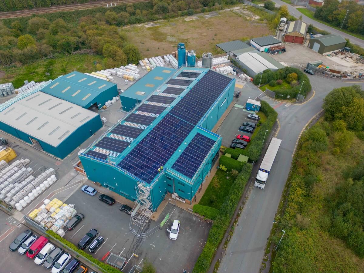 Distant view of Hitex Solar PV by Kimpton