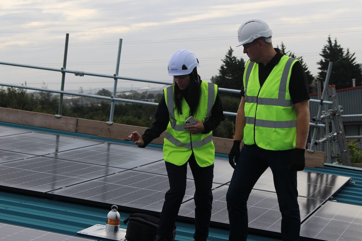 During the Solar PV installation at Hitex by Kimpton