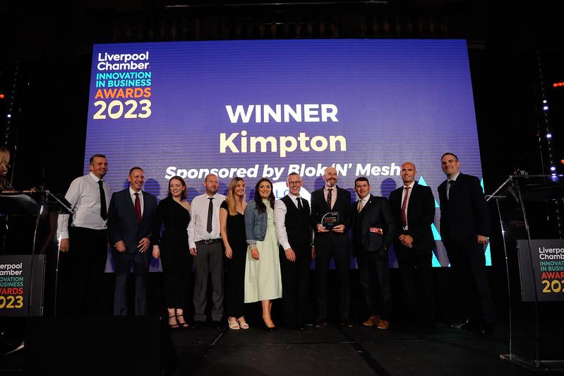 Kimpton winning the Chairs Award at the Liverpool Chamber Awards 2023