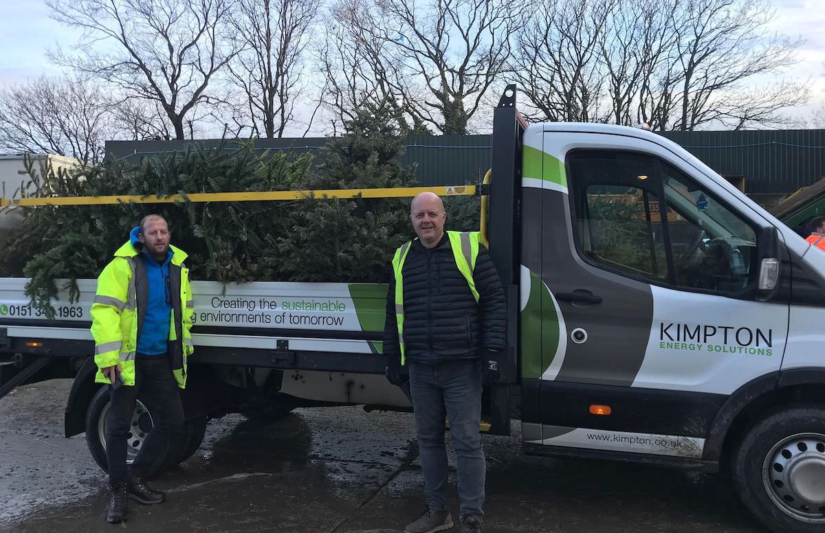 Scott and Steve from Kimpton on the Christmas tree collection 2023 for Nightinglale House Hospice