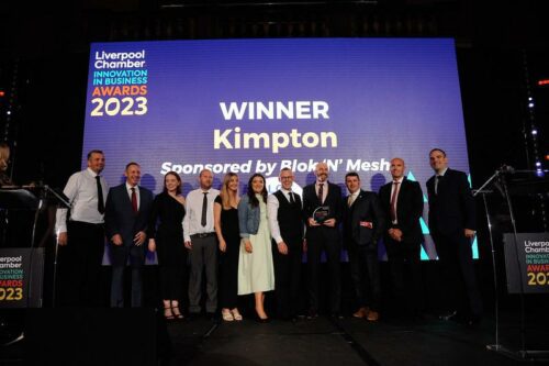 Kimpton winning the Chairs Award at the Liverpool Chamber Awards 2023