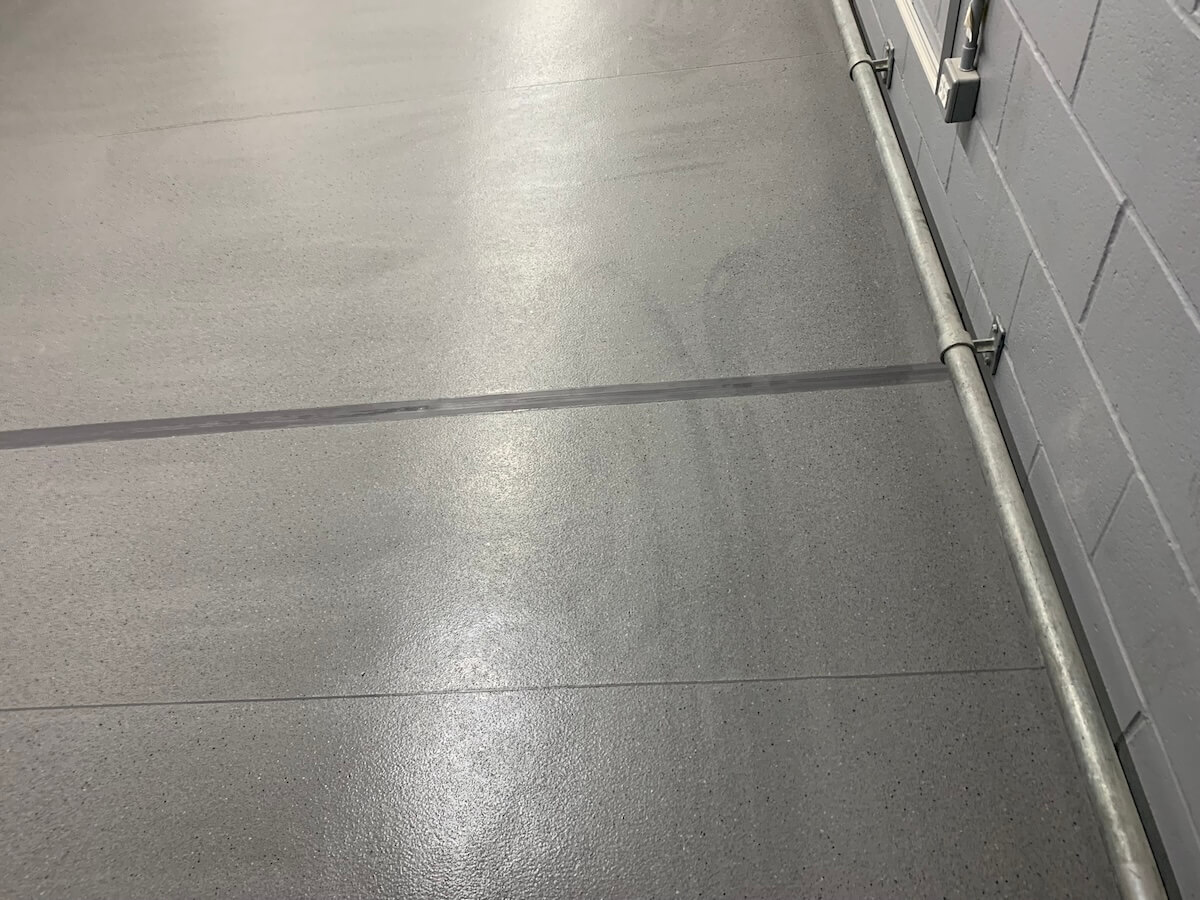 Cracking evident in the flooring