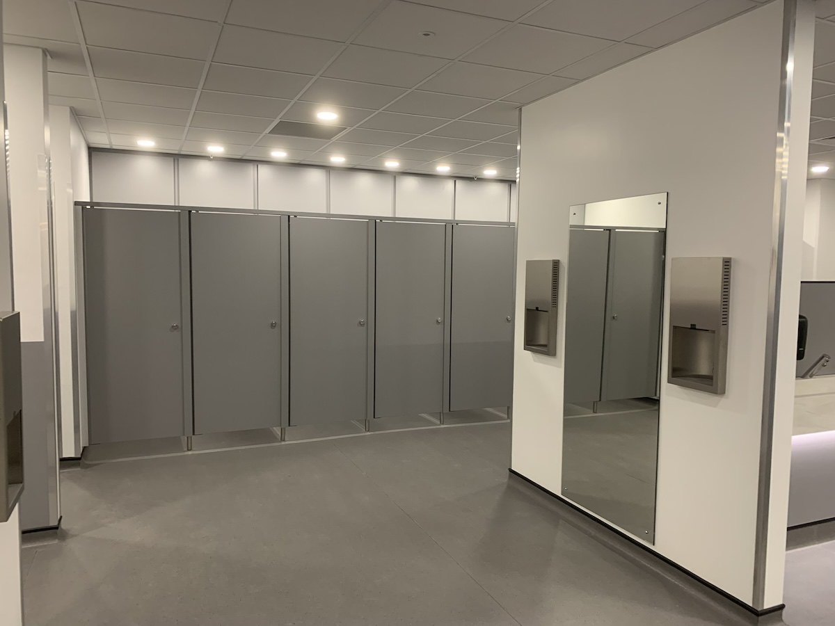 Cubicles at female public toilets at ACC Arena