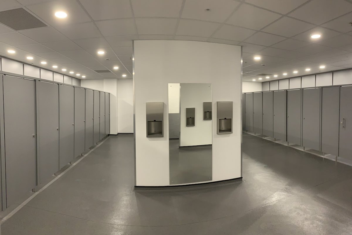 Long view of the Female public toilets at ACC Arena