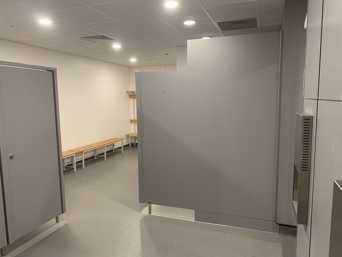 Showers and changing at Female staff changing rooms and showers at ACC Arena