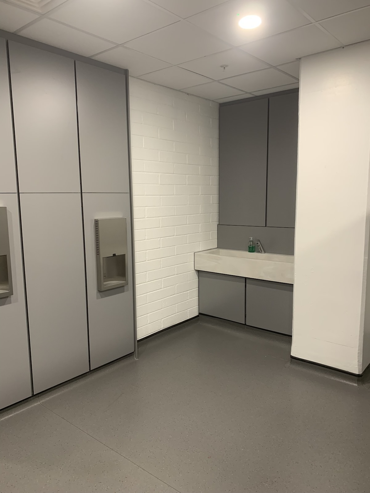 Washing and hand drying at Female staff changing rooms and showers at ACC Arena