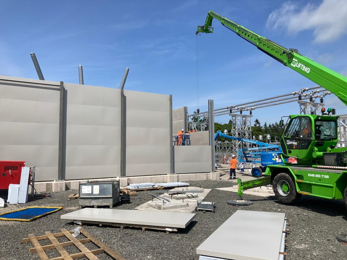 Site work at Alyth Substation Acoustic Screen