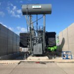 near completed Alyth Substation Acoustic Screen