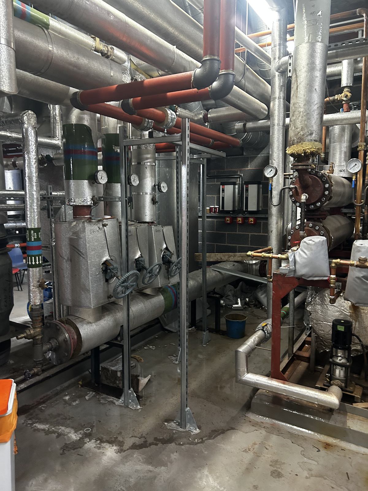 AHU supply to chilled water pipe replacement by Kimpton